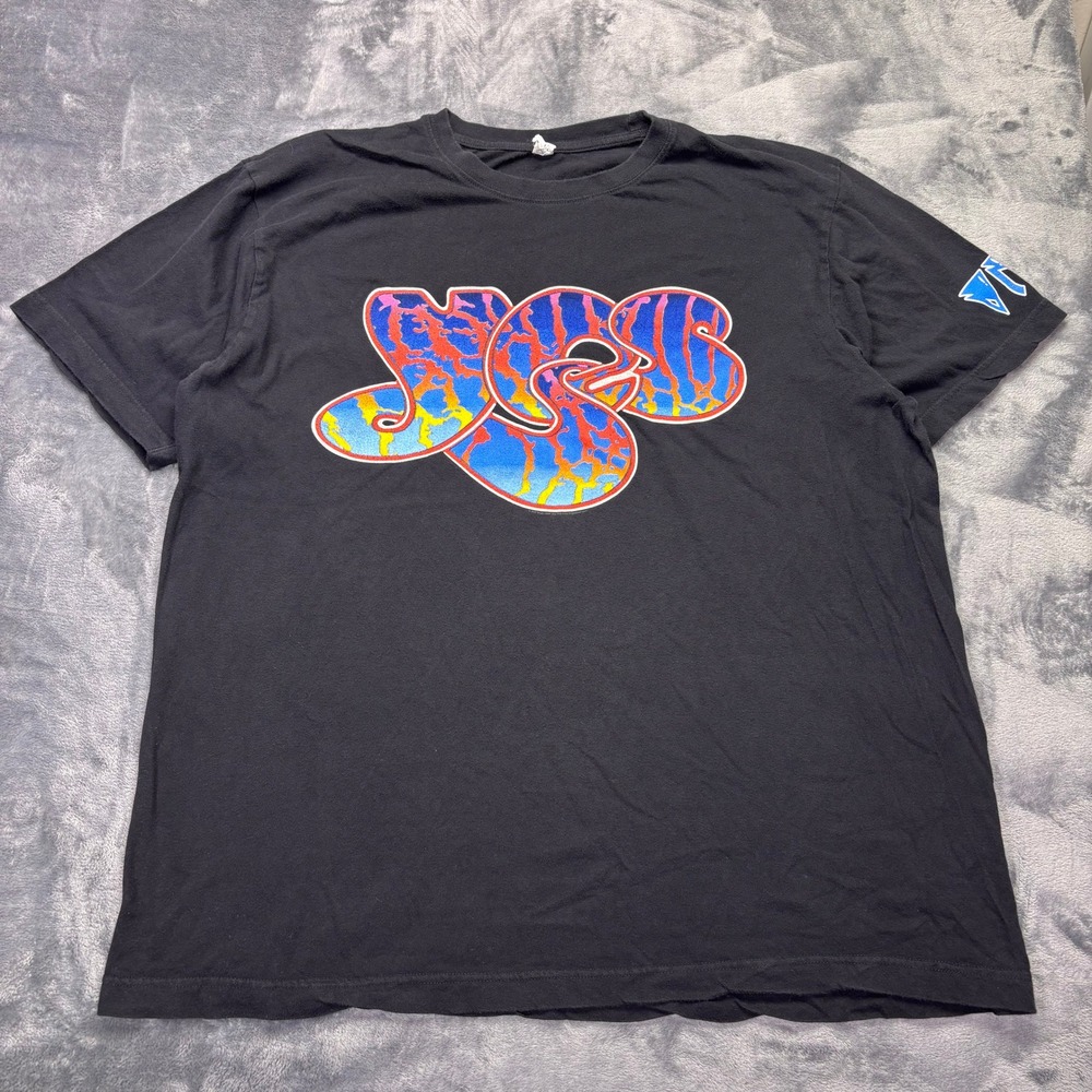 2008 Yes Band T Shirt Mens XL Black Progressive Rock Tour Graphic Tee